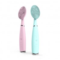 Waterproof Portable Silicone Face Cleaning Brush USB Handle Type Electric Facial Cleanser Brush