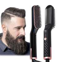 3 in 1 Beauty Personal Care Portable PTC Heat Beard Straightener For Men Ionic Hair Brush Men's Hair Straightener