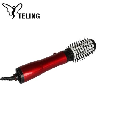 New design home use electric hot air rotating hair straightening brush